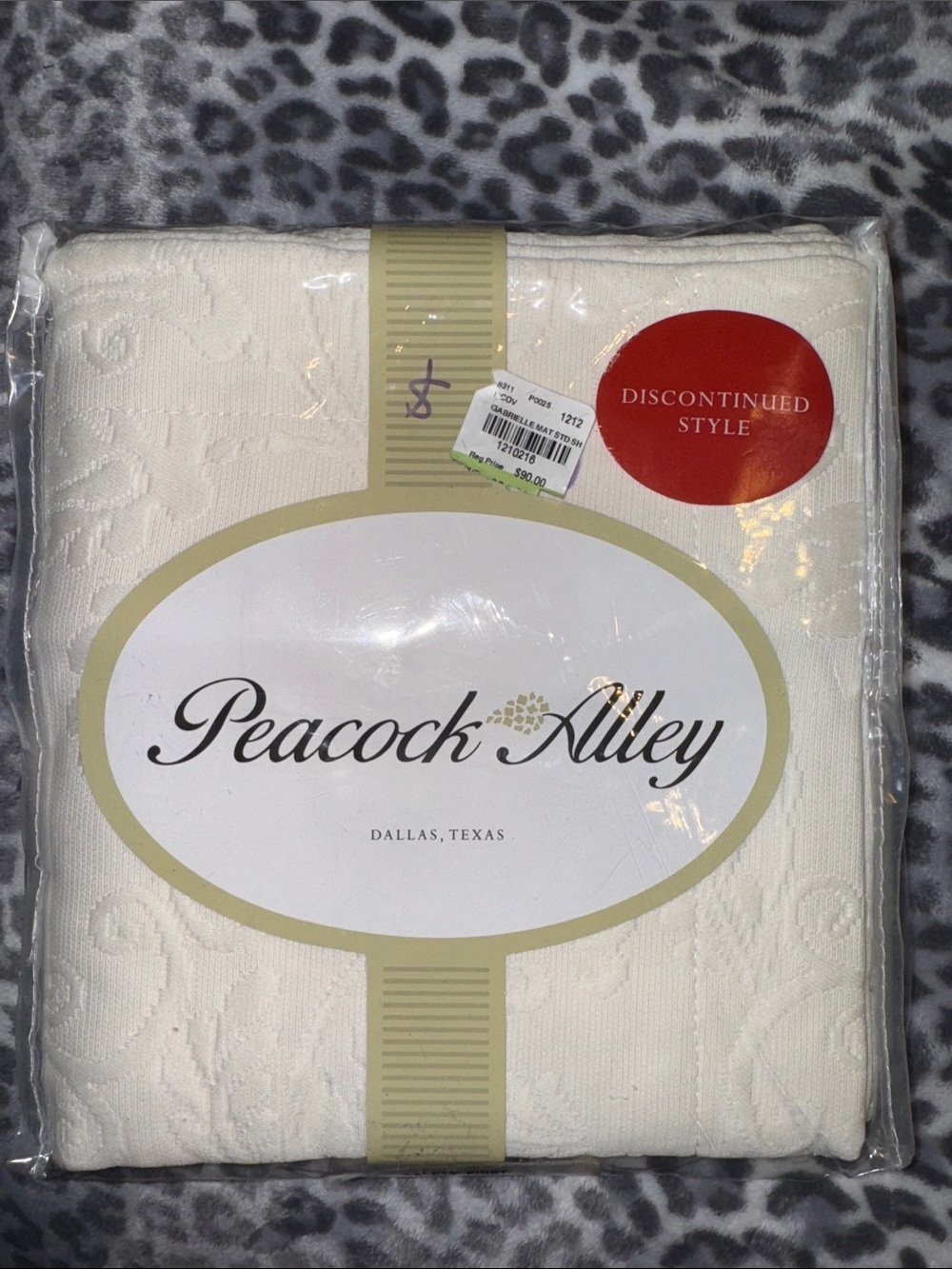 Peacock Alley Cream Jacquard Textured Bedding Sham